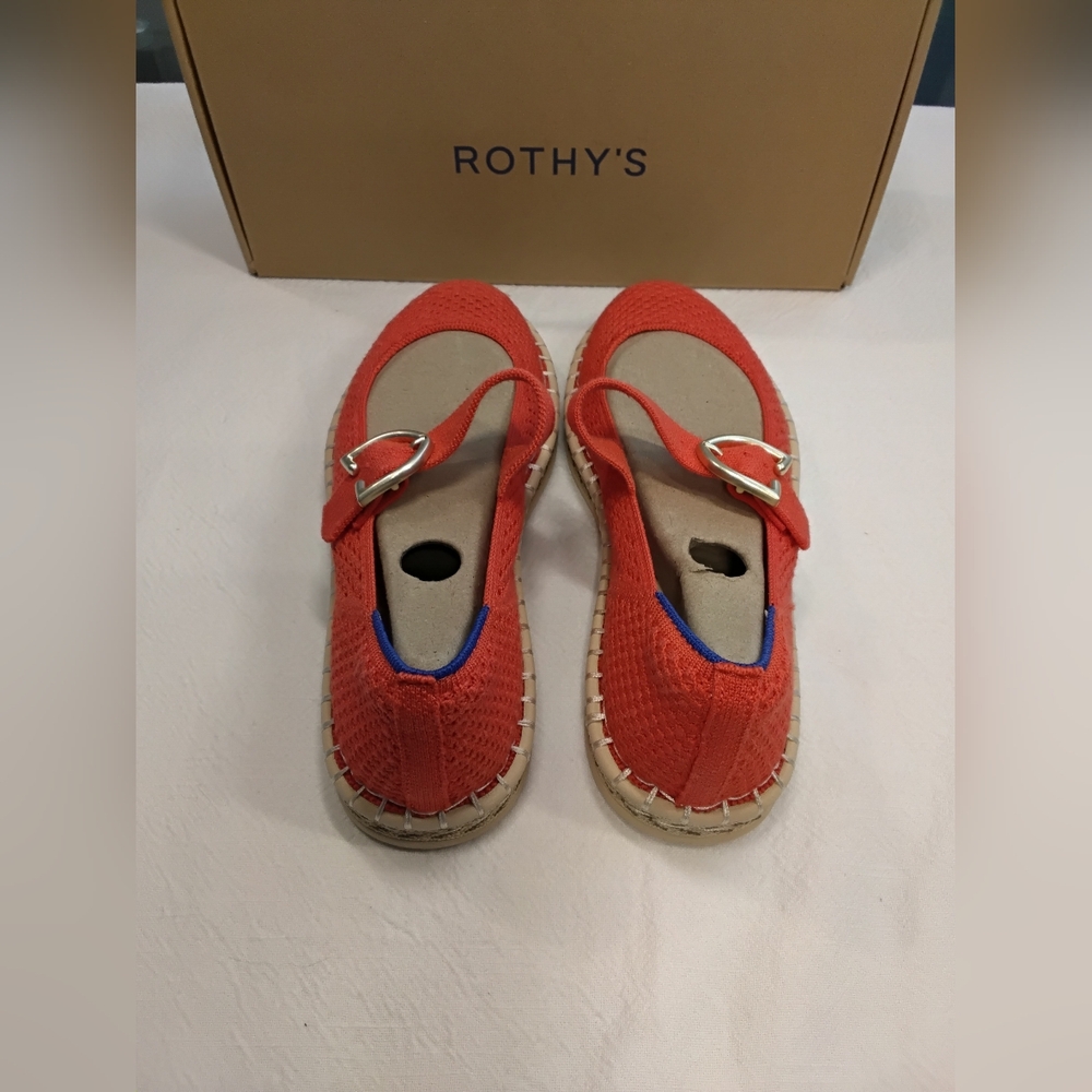 Rothy’s TheEspadrille Mary Jane in Red Hot - Picture 4 of 5